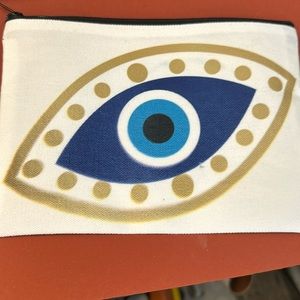 Evil eye makeup bag